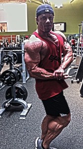 Intra-training photo taken during a chest workout